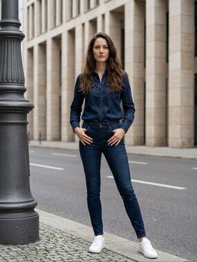 SPANX Indigo Skinny Jeans - Deep Blue Stretch MED